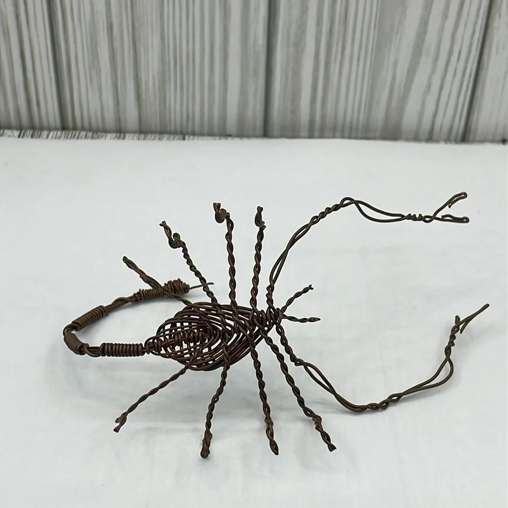 Handcrafted Brown Wire Scorpion Sculpture